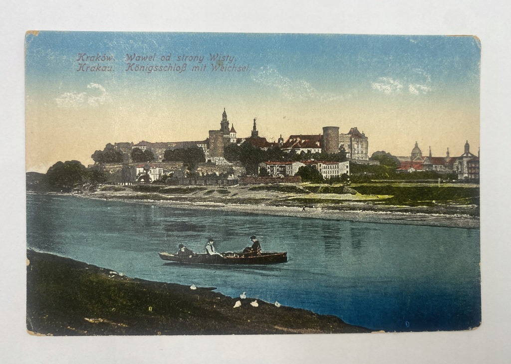 Pocztówka Kraków Wawel od strony Wisły