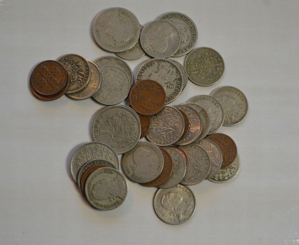 Portugalia - starsze emisje - miks - zestaw 35 monet