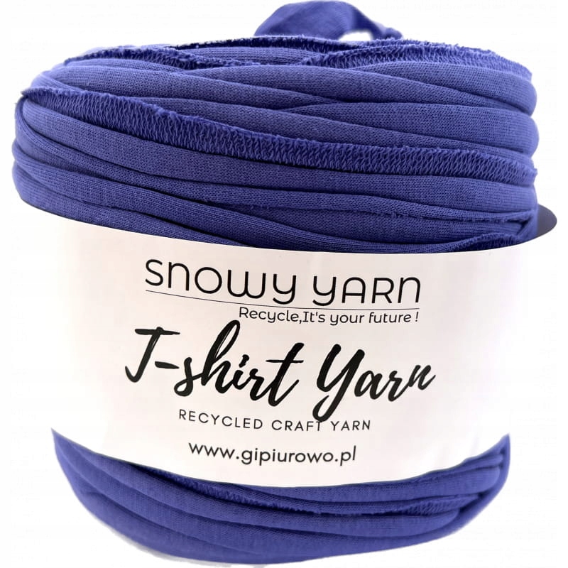 Przędza makaronowa, włóczka spaghetti - T-Shirt Yarn - niebieska/fioletowa