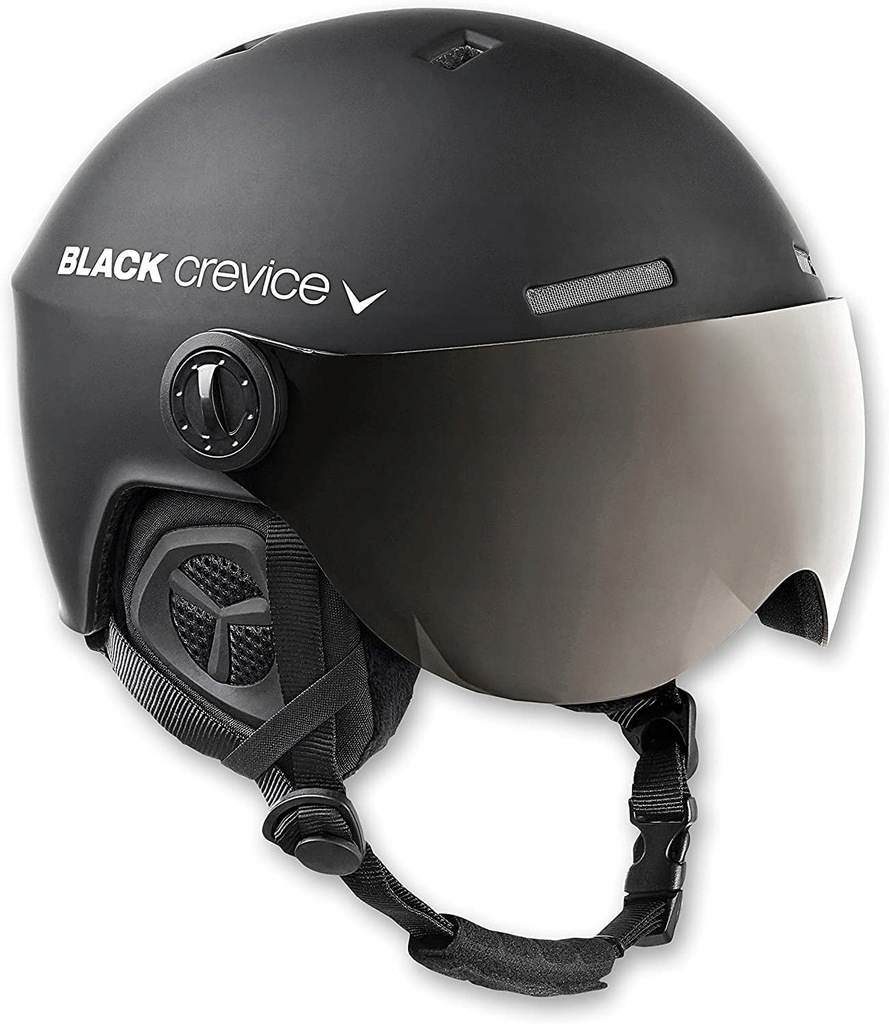 Kask Black Crevice GSTAAD 51-53 z goglami