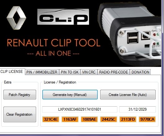 V172 Renault CAN Clip + Reprog 151 8052820527