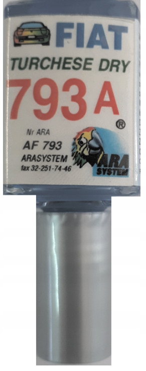 Zaprawka lakier do rys 10ml FIAT 793A TURKUSOWY DRY