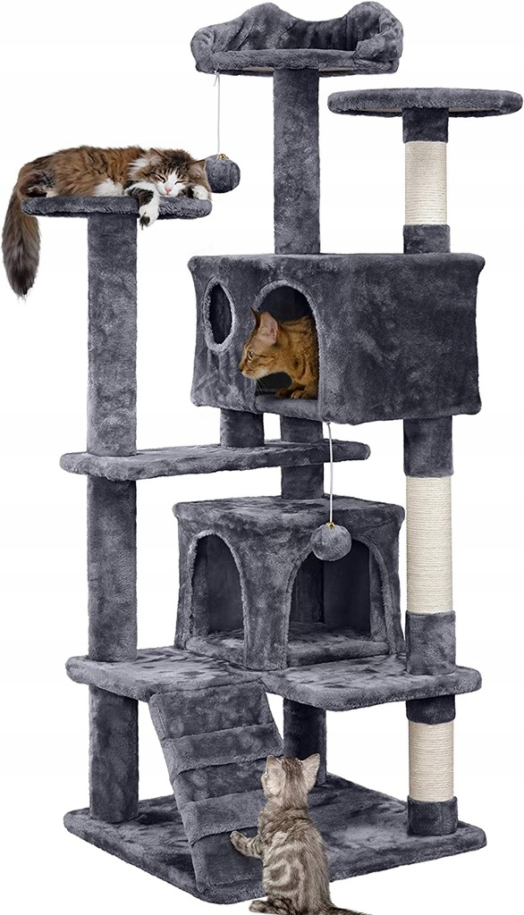 Drapak dla kota wysoki, słupek do drapania, wieża Yaheetech 101 - 160 cm