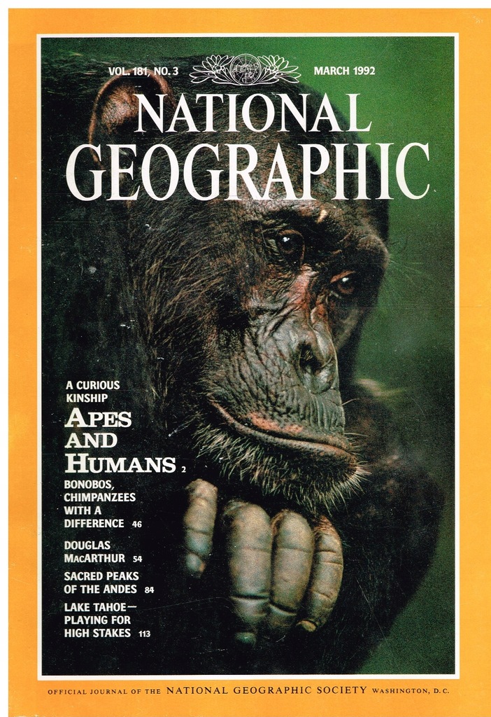 NATIONAL GEOGRAPHIC marzec march 1992