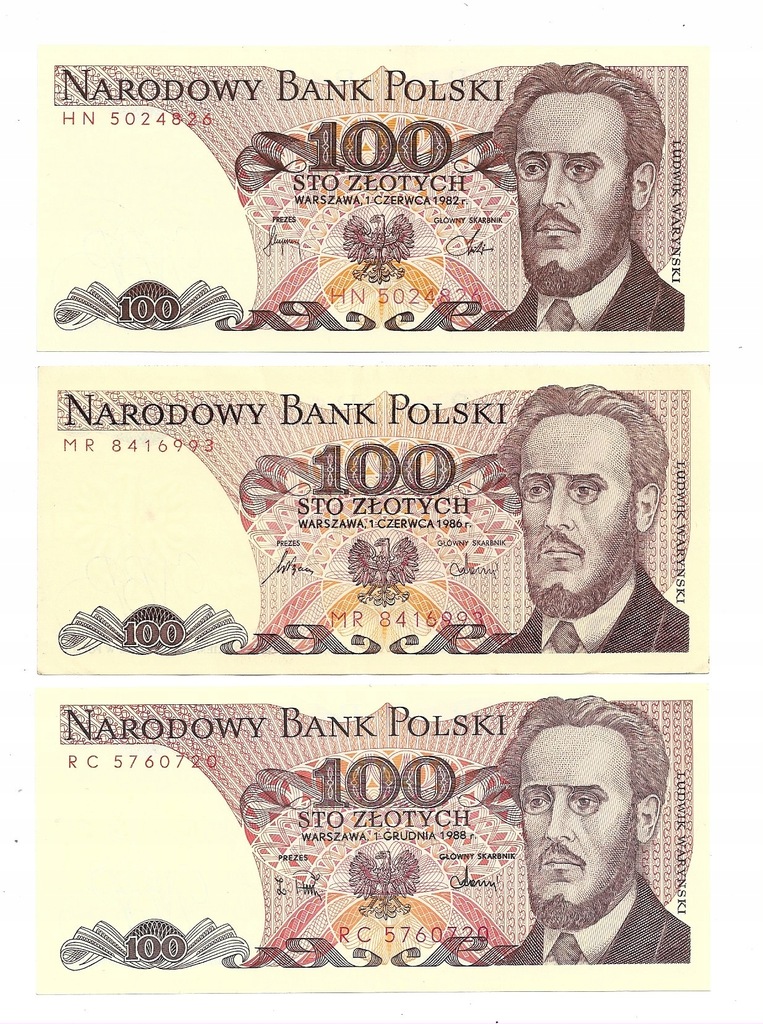 117 - Zestaw banknotów PRL