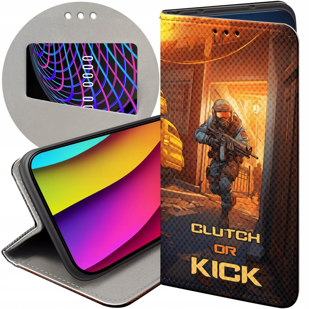 ETUI Z KLAPKĄ DO SAMSUNG GALAXY A21S WZORY CS GO COUNTER-STRIKE FUTERAŁ