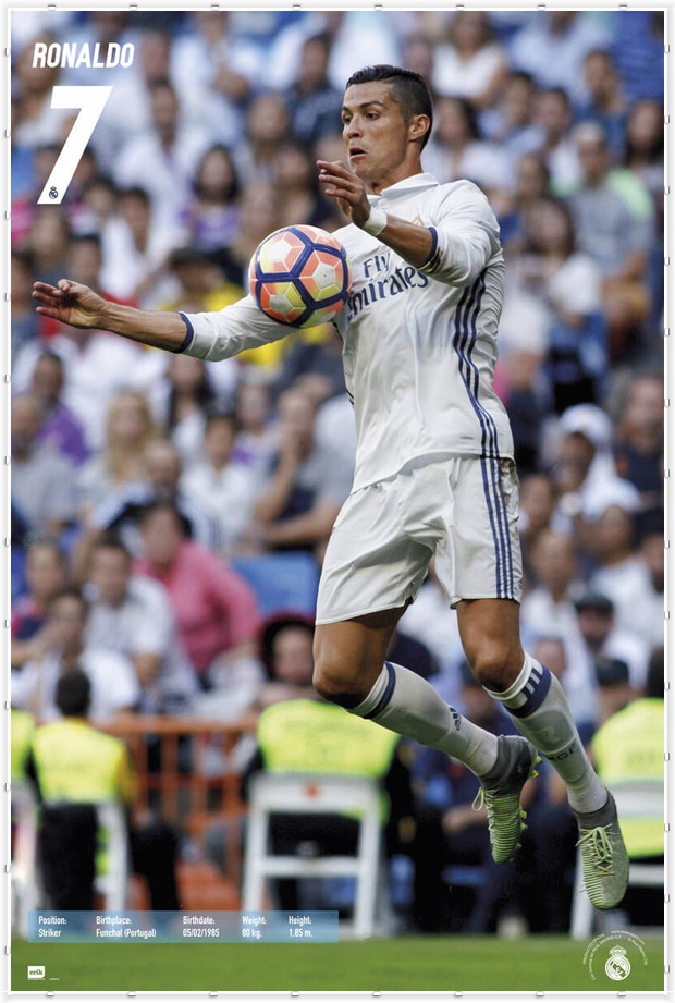 Купить Реал Мадрид Криштиану Роналду CR7 - постер 61x91,5: отзывы, фото, характеристики в интерне-магазине Aredi.ru