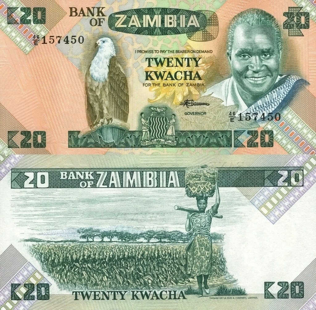 # ZAMBIA - 20 KWACHA - 1986 - P-27 - UNC