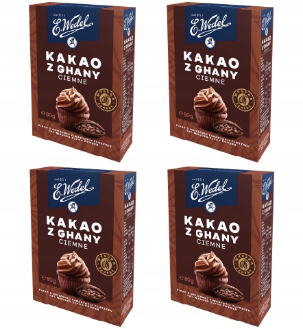 4x80g WEDEL Kakao Ciemne z Ghany