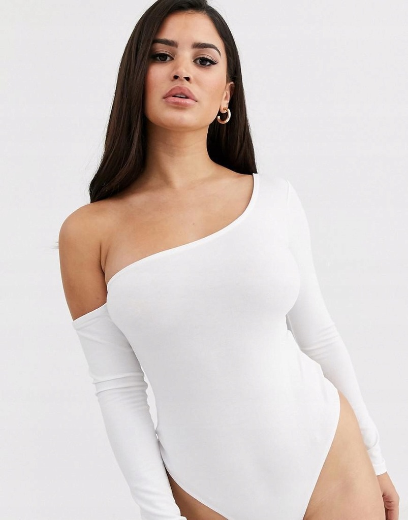 ASOS PETITE__XDI BIAŁE ASYMETRYCZNE BODY__M