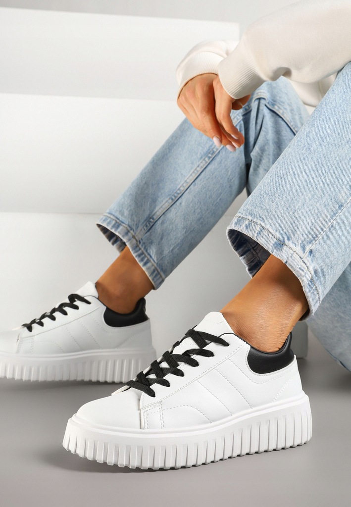 Renee Biało-Czarne Sneakersy damskie 41