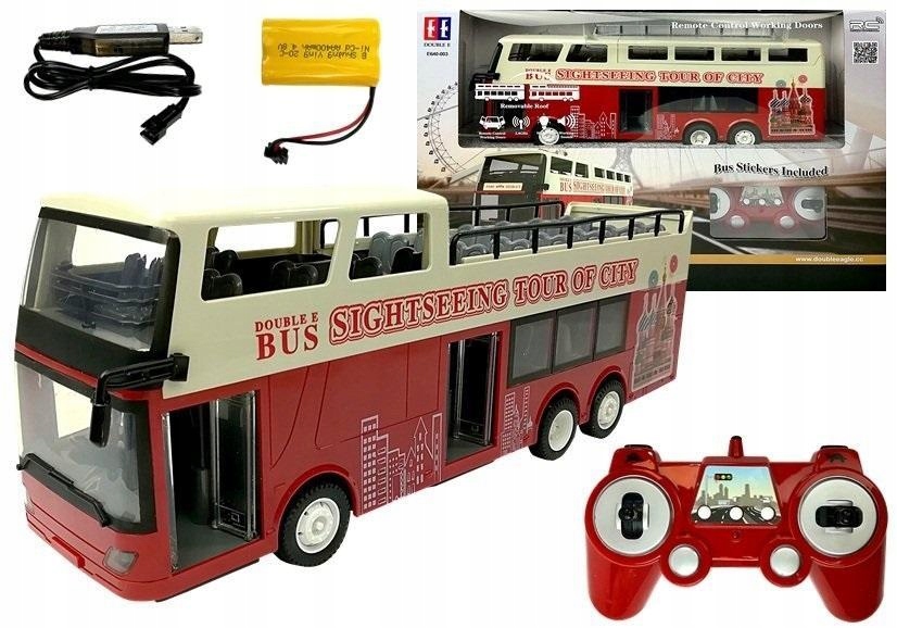 AUTOBUS PIĘTROWY ZDALNIE STEROWANY 1:18, LEANTOYS