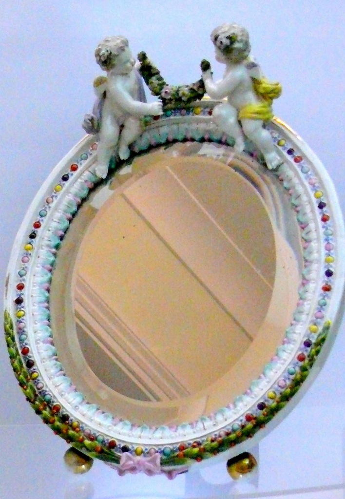 SITZENDORF 1850 Lustro w oprawie porcelanowej