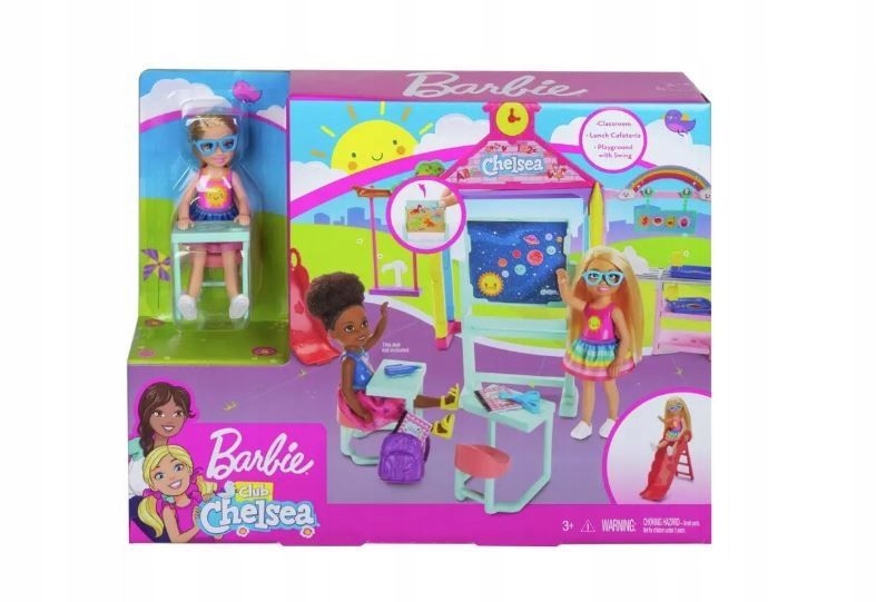 Barbie Chelsea Zestaw Szkoła do zabwy + Lalka