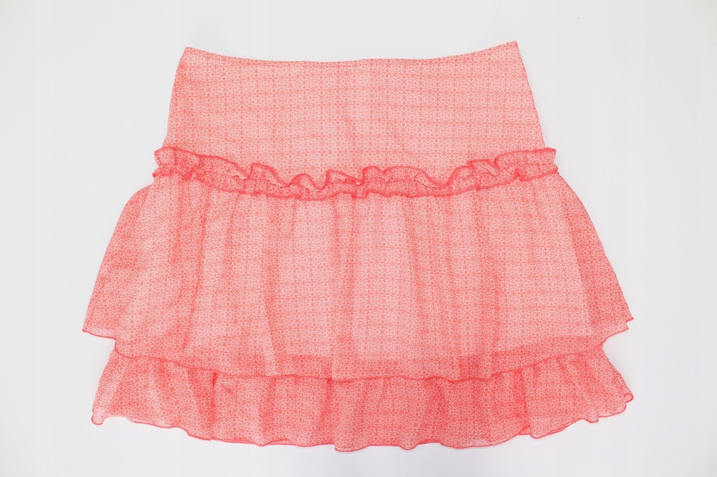 Różowa spódnica z falbaną wzór ORSAY L 40 lato