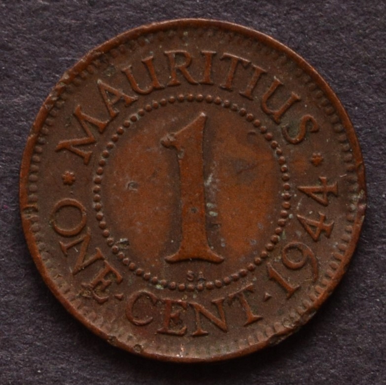 Mauritius - 1 cent 1944