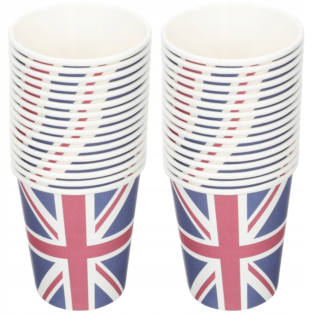 Portable Cup British Flag Paper Cup Uk Flag 32 Pcs 13385440312