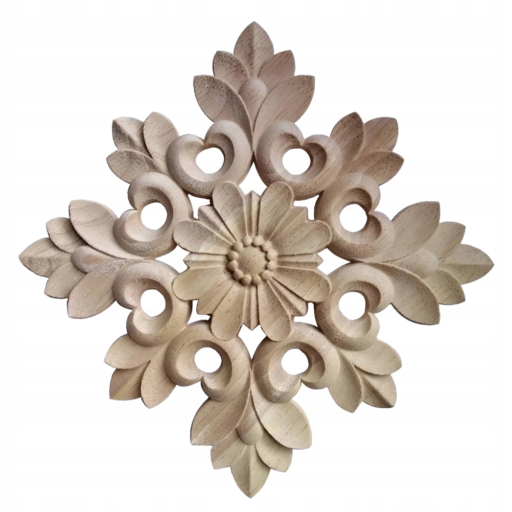 Wood Appliques Furniture Decals Wooden Ornaments