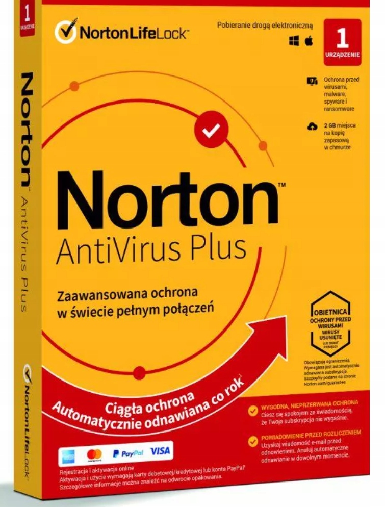 Symantec Norton Antivirus Plus 1 st. / 12 msc BOX