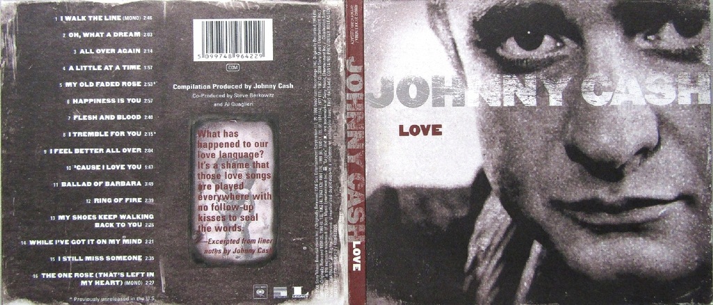 JOHNNY CASH - LOVE - CD