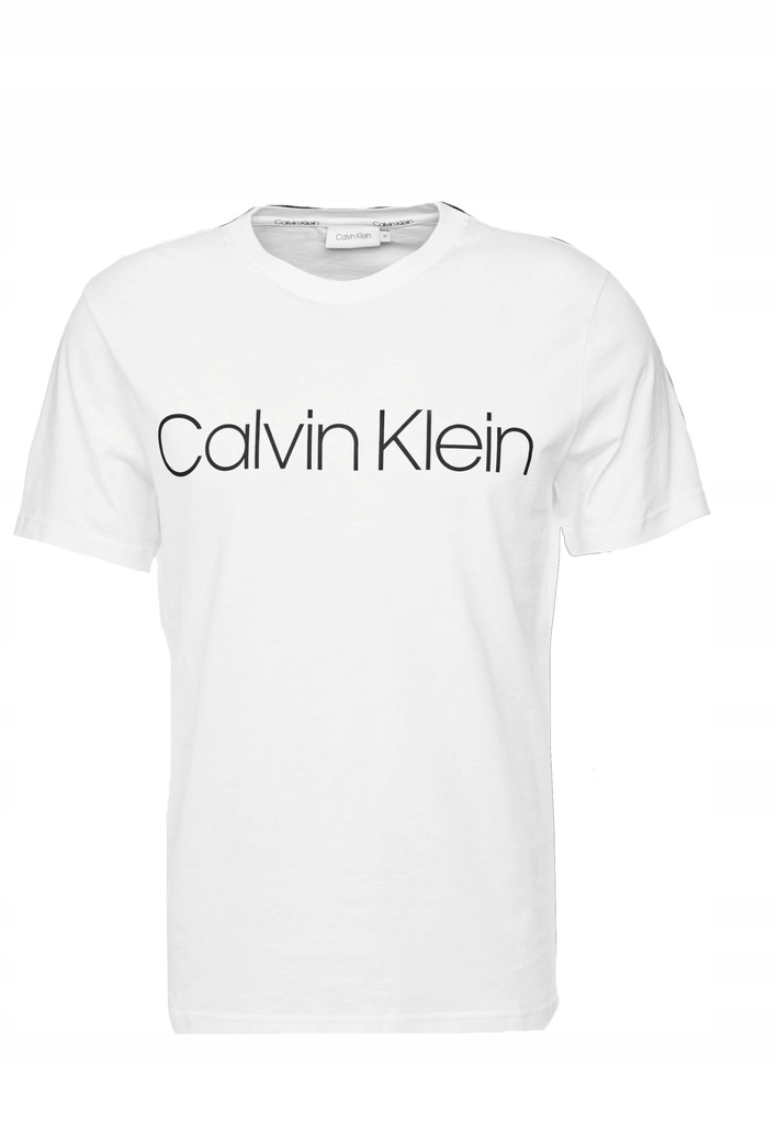 Calvin Klein biały t-shirt męski prany defekt L