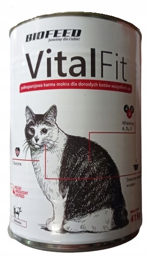 BIOFEED VitalFit Karma z Wołowiną dla Kota 415g