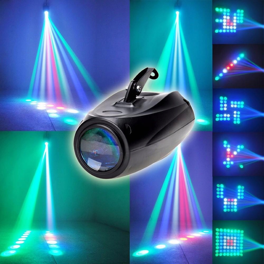 Projektor LED 10 W 64 Diody RGBW - Automat głosem