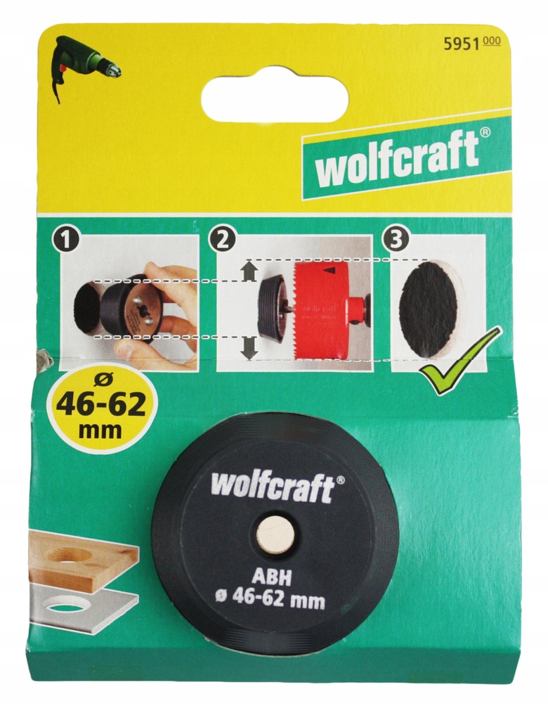 Adapter do wiercenia wkładka do otworów Ø 46-62mm WOLFCRAFT