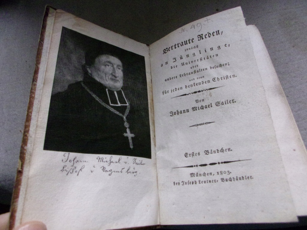 ROZMOWY POUFNE Johann Michael Sailer RYCINY 1803
