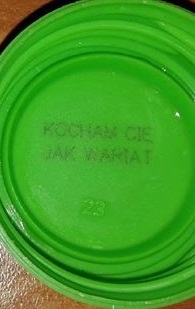 Korek Nakrętka Tymbark KOCHAM CIĘ JAK WARIAT.