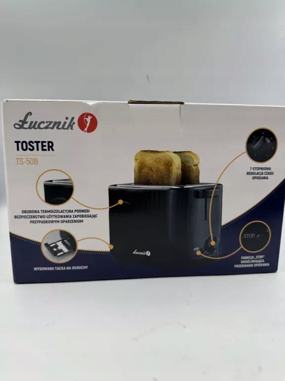TOSTER OPIEKACZ DO KANAPEK ŁUCZNIK TS-50B CZARNY 700W