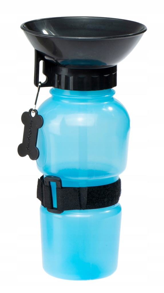 Butelka turystyczna dla psa bidon 500ml niebieska