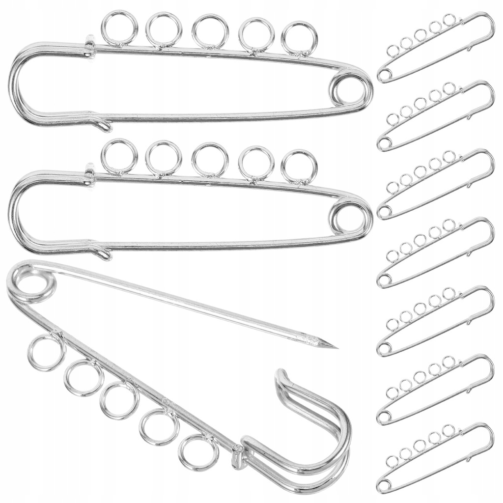 10pcs Brooch Findings Safety Pin Needles with