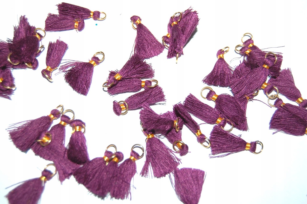 Chwosty frędzelki bawełniane 30 mm ciemny fiolet !
