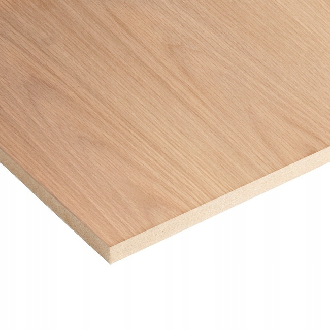 Płyta Mdf fornirowana 800 x 400 x 12 mm dąb