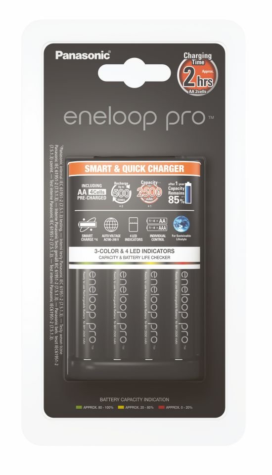 ŁADOWARKA ENELOOP BQ-CC55 + 4x R6 AA PRO 2500mAh