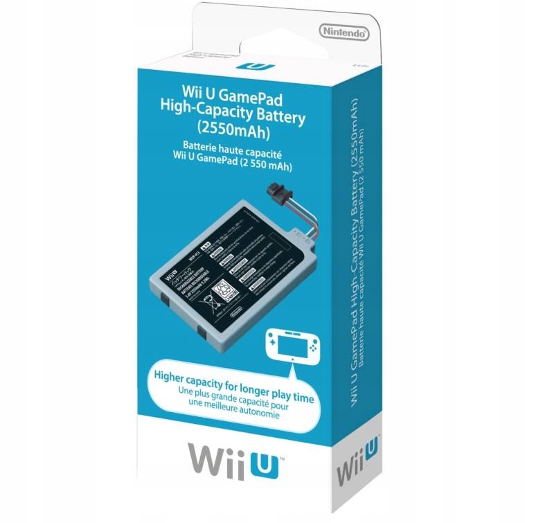 Bateria do pada Nintendo Wii U 2550 mAh