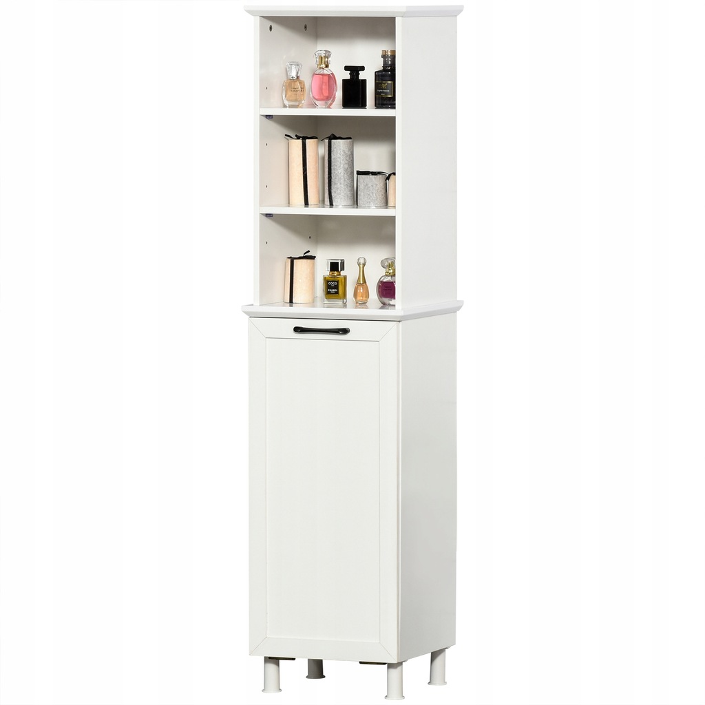 HOMCOM Szafka Łazienkowa z Koszem na Pranie - 10943487447 - oficjalne