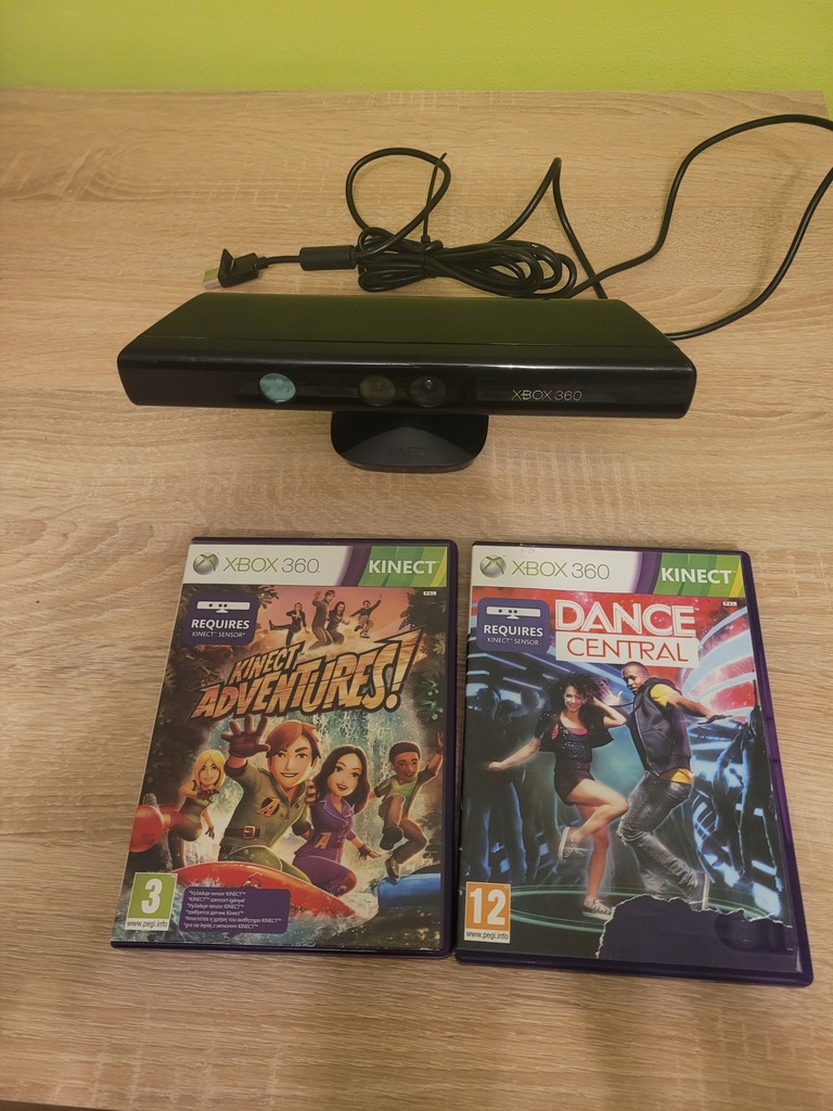 Sensor Ruchu Kinect Xbox 360 + 2 Gry