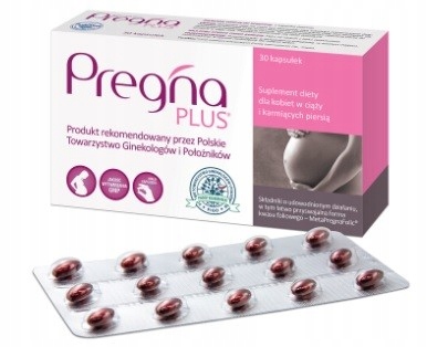 Pregna PLUS 30kap dla kobiet w ciąży NA 3 MIESIĄCE