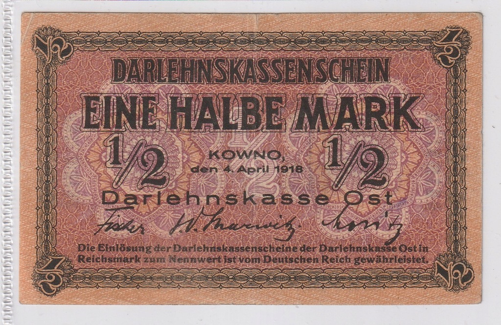 1/2 marki, 1918, Kowno, stan (3).