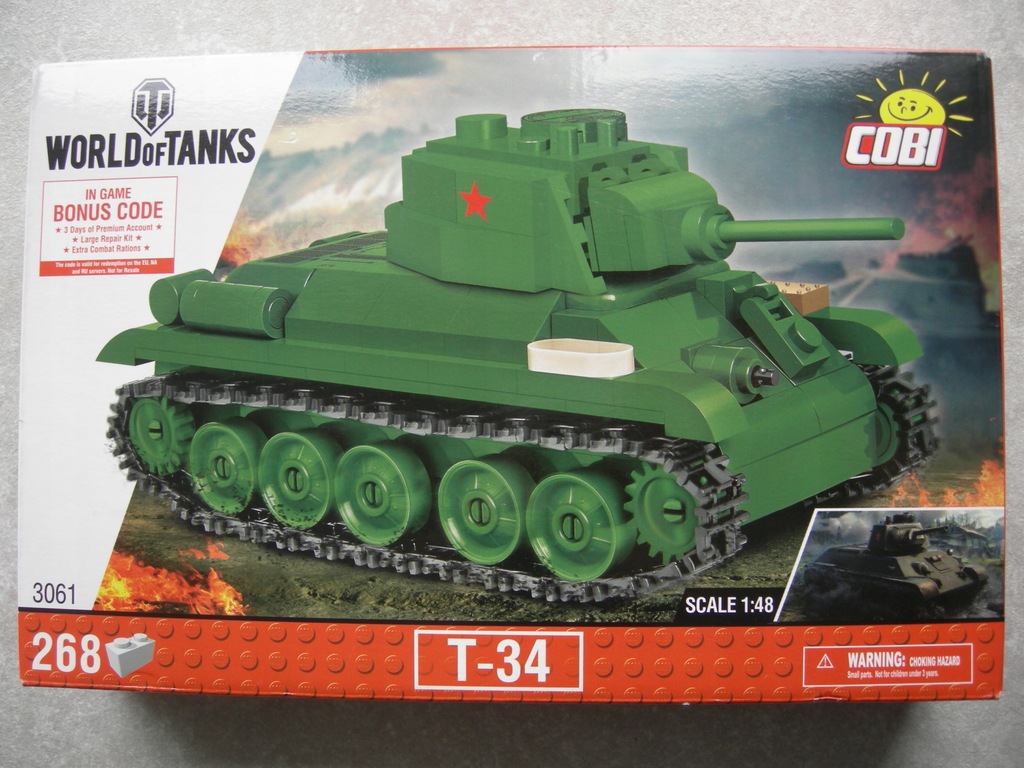 ZESTAW COBI 3061 WORLD OF THANKS T-34 NOWY.