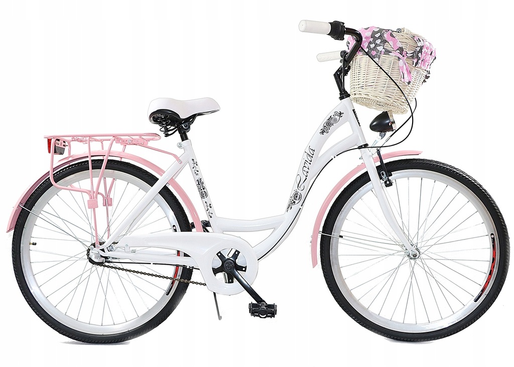 ROWER MIEJSKI 26 3 BIEGI NOWY DAMSKI BIAŁY KOSZ 7846500336