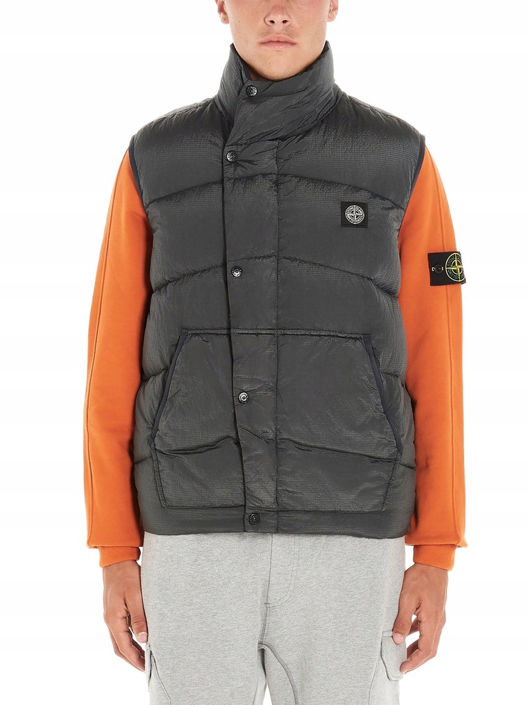 STONE ISLAND MĘŻCZYZN SZARY KAMIZELKI L INT