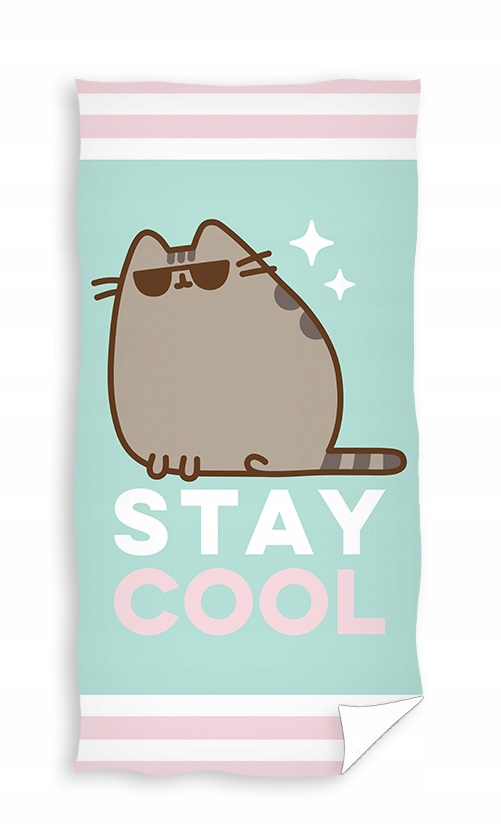 RĘCZNIK PLAŻOWY PUSHEEN KOT 70x140 THE CAT BASEN 100% BAWEŁNA ORYGINALNY