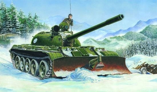 TRUMPETER T-55 MODEL 1958 WITH BTU55 00313 1:35