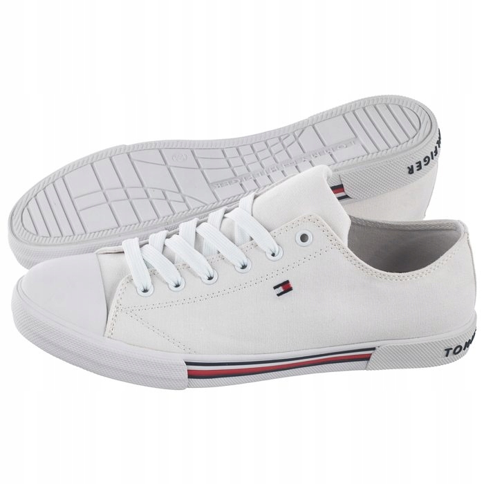 Buty Damskie Trampki Tommy Hilfiger T3X4 Białe - 9196773305 - oficjalne