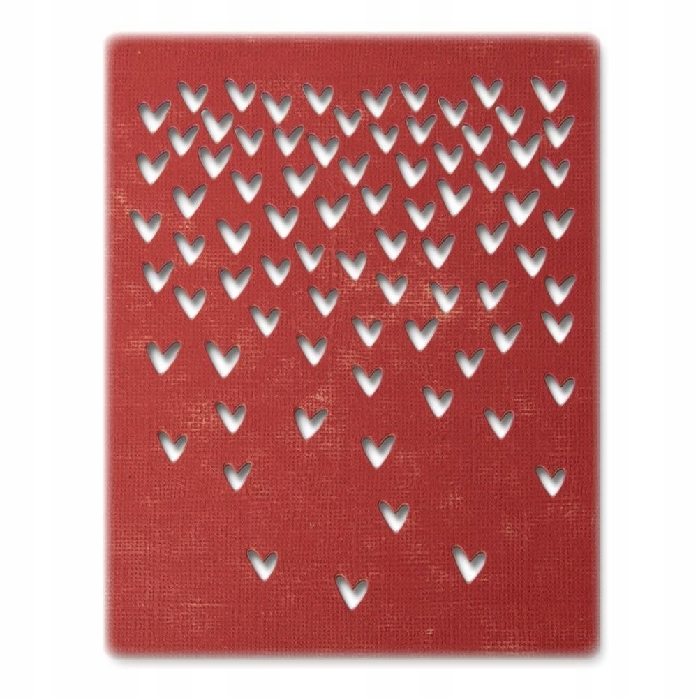 WYKROJNIK do papieru Sizzix Thinlits - Falling Hearts serduszka tło