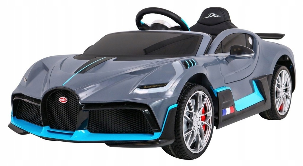 Bugatti Divo Autko na akumulator dla dzieci Szary + Pilot + EVA + Wolny Sta