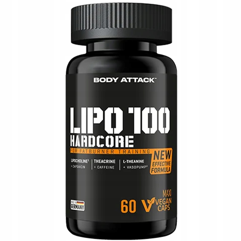 Body Attack Lipo 100 Hardcore 60 vcaps SPALACZ